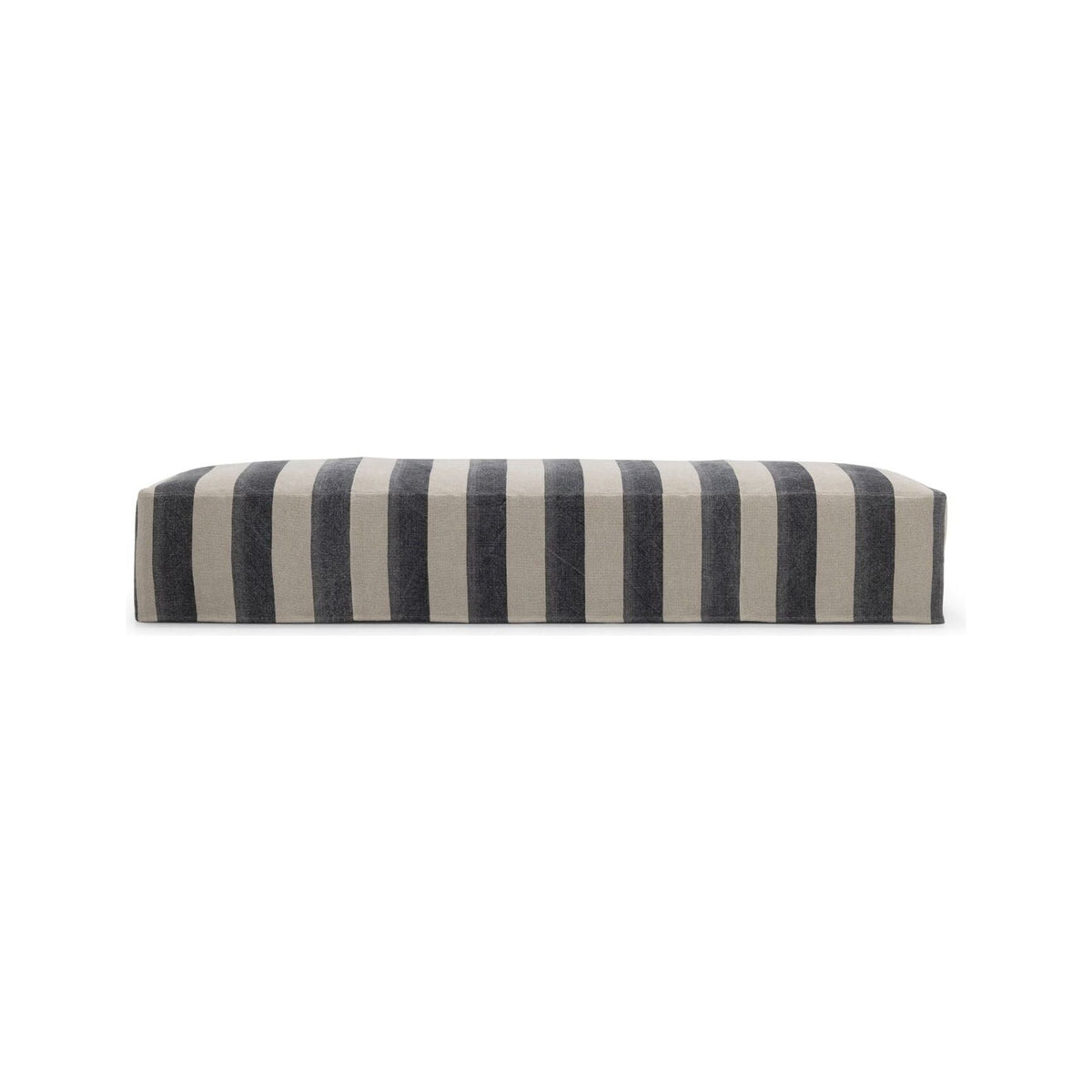 Adrian 92/32 Slipcovered Striped Ottoman Coffee Table