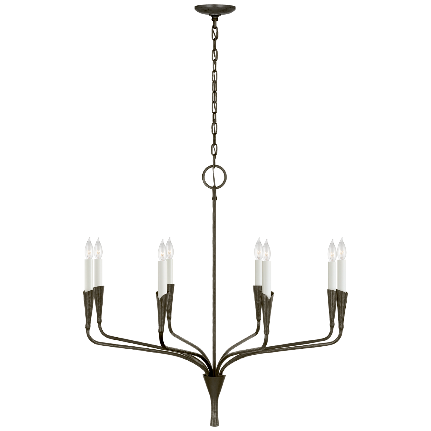 Featuring Aiden 40" Single Tier Chandelier Aged Iron by Visual Comfort at Amethyst Home. Illuminate your space with the Aiden 40" Single Tier Chandelier. Featuring a sophisticated aged iron finish and a single tier design, this chandelier adds an elegant touch to any room. Perfect for creating a luxurious ambiance with its warm, alluring light. Bring a touch of sophistication to. Amethyst Home provides interior design, new construction, custom furniture, and area rugs in the Los Angeles metro area