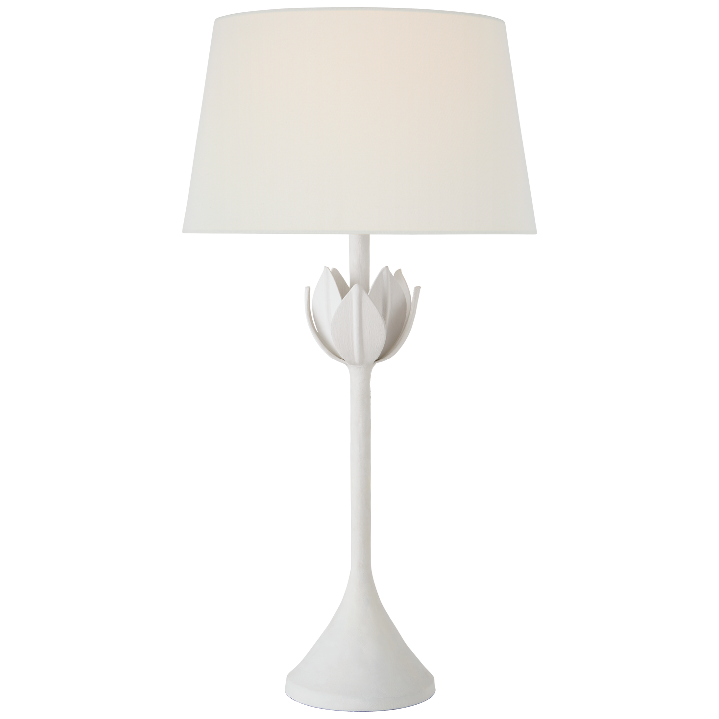 Featuring Alberto Large Table Lamp Plaster White by Visual Comfort at Amethyst Home. The Alberto by Julie Neill pays homage to artist Diego Giacometti through elegant floral forms. Flowers, alone or in groups, bloom with intricate petals that explore the beauty of plaster as a sculptural material lending itself to this down-to-earth texture completed by a variety of metallic f. Amethyst Home provides interior design, new construction, custom furniture, and area rugs in the Winter Garden metro area