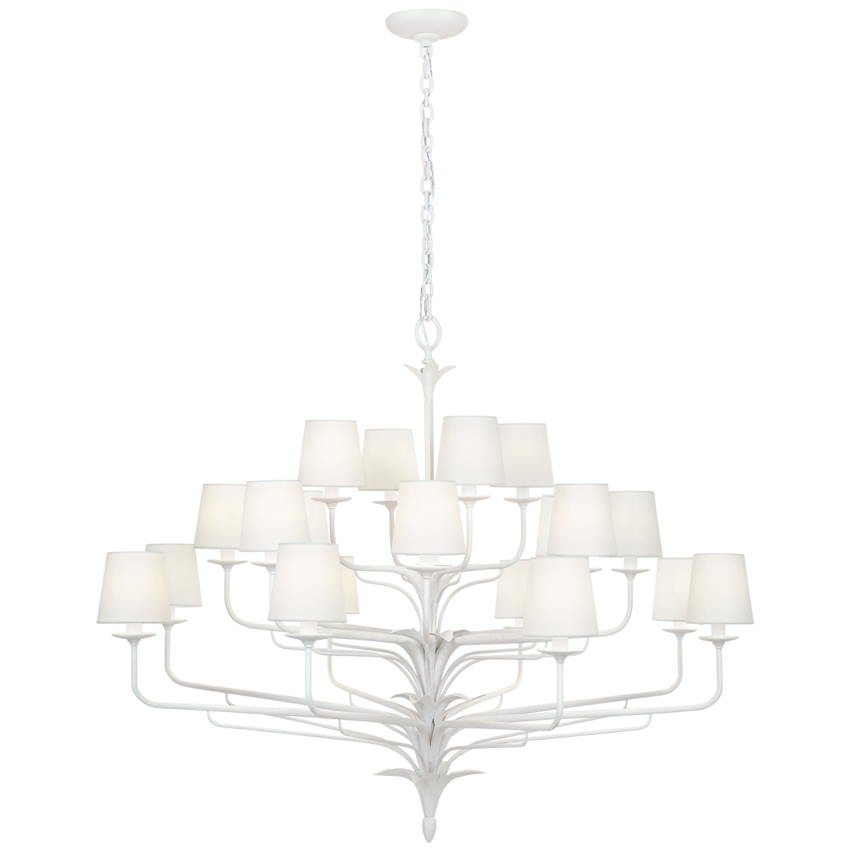 Amalfi 50" Three-Tiered Chandelier Plaster White | shipping 10/06/2025