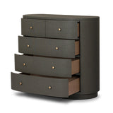 Amelia Chest - Dark Green Lacquered Linen | shipping 12/10/2026
