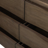 Amiro 6 Drawer Dresser - Tumble Brown Ash Veneer | shipping 09/25/2026