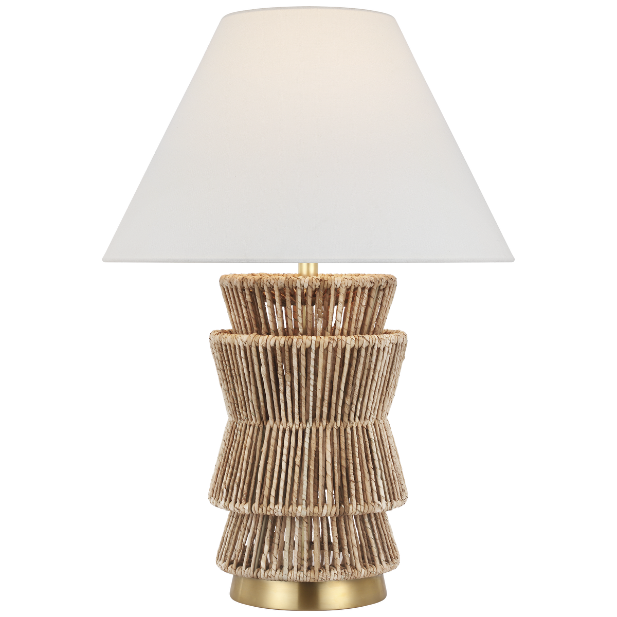 Featuring Antigua 30" Layered Table Lamp Natural Abaca and Antique-Burnished Brass by Visual Comfort at Amethyst Home. Antigua 30" Layered Table Lamp in Natural Abaca and Antique-Burnished Brass with Linen Shade
Overall Dimensions: 20.5" L x 20.5" W x 29.25" H Weight: 9 lbs.. Amethyst Home provides interior design, new construction, custom furniture, and area rugs in the Los Angeles metro area