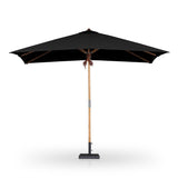 Baska Outdoor Rectangular Umbrella - Fine Sanded Teak-Fsc / Arashi Black - Arashi Black | shipping 10/25/2026