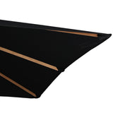 Baska Outdoor Rectangular Umbrella - Fine Sanded Teak-Fsc / Arashi Black - Arashi Black | shipping 10/25/2026