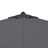 Baska Outdoor Rectangular Umbrella - Fine Sanded Teak-Fsc / Arashi Graphite - Arashi Graphite | shipping 08/14/2026