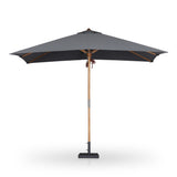 Baska Outdoor Rectangular Umbrella - Fine Sanded Teak-Fsc / Arashi Graphite - Arashi Graphite | shipping 08/14/2026