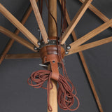 Baska Outdoor Rectangular Umbrella - Fine Sanded Teak-Fsc / Arashi Graphite - Arashi Graphite | shipping 08/14/2026
