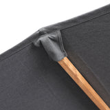 Baska Outdoor Rectangular Umbrella - Fine Sanded Teak-Fsc / Arashi Graphite - Arashi Graphite | shipping 08/14/2026