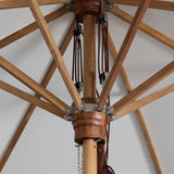 Baska Outdoor Round Umbrella - Fine Sanded Teak-Fsc / Arashi Salt - Arashi Salt | shipping 07/31/2026
