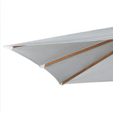 Baska Outdoor Rectangular Umbrella - Fine Sanded Teak-Fsc / Arashi Salt - Arashi Salt | shipping 10/10/2026