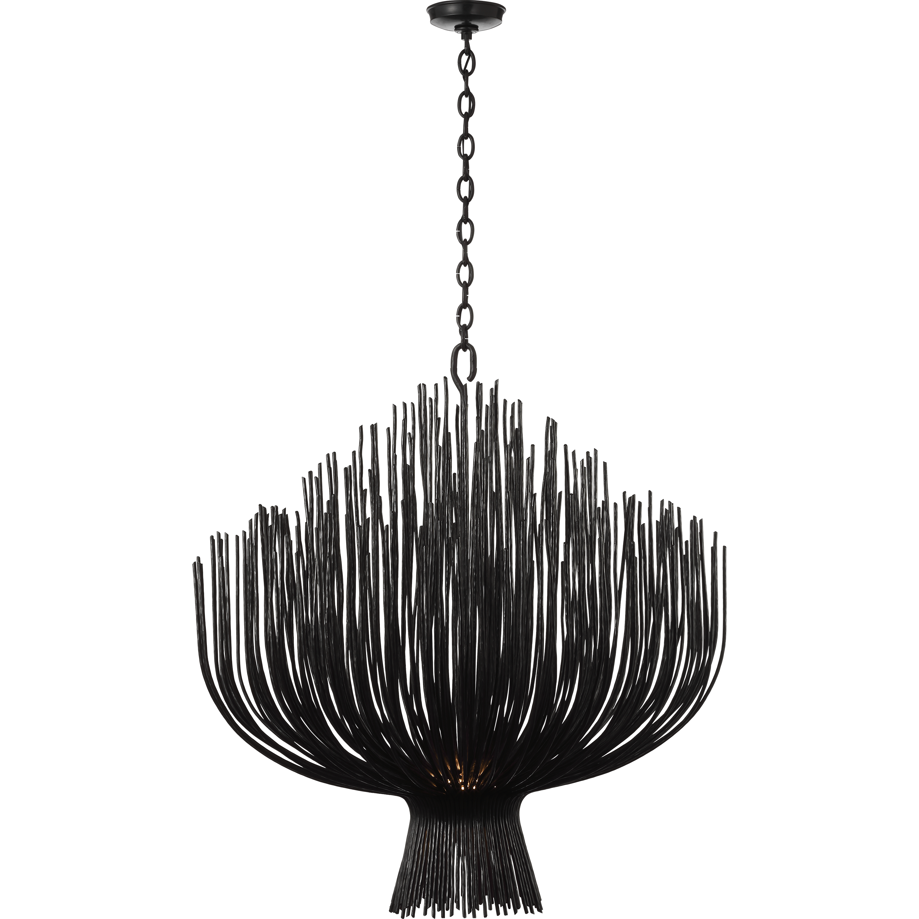 Featuring Astra 42" Sculpted Chandelier Aged Iron by Visual Comfort at Amethyst Home. Elevate your space with the Astra 42" Sculpted Chandelier in Aged Iron. This luxurious chandelier exudes sophistication with its sculpted design and aged iron finish. Perfect for adding an air of exclusivity to any room, it's sure to impress with its elegant lighting and exquisite craftsmanship. El. Amethyst Home provides interior design, new construction, custom furniture, and area rugs in the Seattle metro area