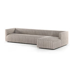 Featuring Augustine Orly Natural 2-Piece Sectional by Four Hands at Amethyst Home. A dramatically channeled sofa with textural grey upholstery offers a crisp, clean look inspired by modern menswear. Two-piece sectional with right arm-facing chaise, sized for larger spaces.Left ChaiseOverall Dimensions: 126.00"w x 64.00"d x 26.50"hWeight: 189.59 lbsRight ChaiseOverall Dimensions: 126.. Amethyst Home provides interior design, new construction, custom furniture, and area rugs in the Boston metro area