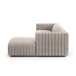 Featuring Augustine Orly Natural 2-Piece Sectional by Four Hands at Amethyst Home. A dramatically channeled sofa with textural grey upholstery offers a crisp, clean look inspired by modern menswear. Two-piece sectional with right arm-facing chaise, sized for larger spaces.Left ChaiseOverall Dimensions: 126.00"w x 64.00"d x 26.50"hWeight: 189.59 lbsRight ChaiseOverall Dimensions. Amethyst Home provides interior design, new construction, custom furniture, and area rugs in the Laguna Beach metro area