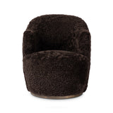 Aurora Swivel Chair - Cocoa Shearling