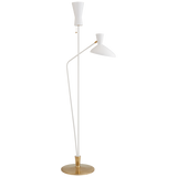 Featuring Austen Large Dual Function Matte White Floor Lamp by Visual Comfort at Amethyst Home. The mid-century modern Austen by AERIN elegantly blends different geometric shapes into streamlined, versatile pieces meant to illuminate various interiors, adjustable for an entire room or focused on a tabletop or desk.
Overall Dimensions: 14" L x 14" W x 70.25" H
Weight: 24 lbs.. Amethyst Home provides interior design, new construction, custom furniture, and area rugs in the Dallas metro area