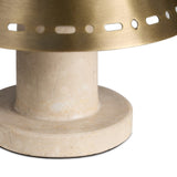 Azra Cordless Table Lamp - Aged Antique Brass Iron - Cream Italian Marble | shipping 10/15/2026