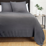 <p>Balboa Bamboo Waffle Blanket – Lightweight Comfort and Timeless StyleThis luxury waffle blanket complements any bedding aesthetic, transforming your room into a serene retreat. Made of 100% rayon sourced from bamboo, it offers natural temperature-regulating and moisture-wicking properties ideal for every season. Amethyst Home provides interior design, new construction, custom furniture, and area rugs in the Des Moines metro area