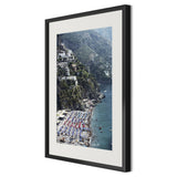 Beach In Positano by Slim Aarons - Black Maple