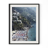 Beach In Positano by Slim Aarons - Black Maple