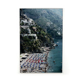 Beach In Positano by Slim Aarons - White Maple