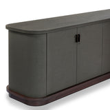 Berlin Media Console - Dark Green Lacquered Linen