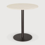 Featuring Blend Dark Bronze Metal Microcement Dining Table by Ethnicraft at Amethyst Home. The Blend dining table is a dynamic solution that evolves to the needs of modern spaces. Its design features interchangeable table tops, offering flexibility to match any aesthetic, particularly in commercial settings. Compact and versatile, the Blend balances practicality and style for sp. Amethyst Home provides interior design, new construction, custom furniture, and area rugs in the Los Angeles metro area