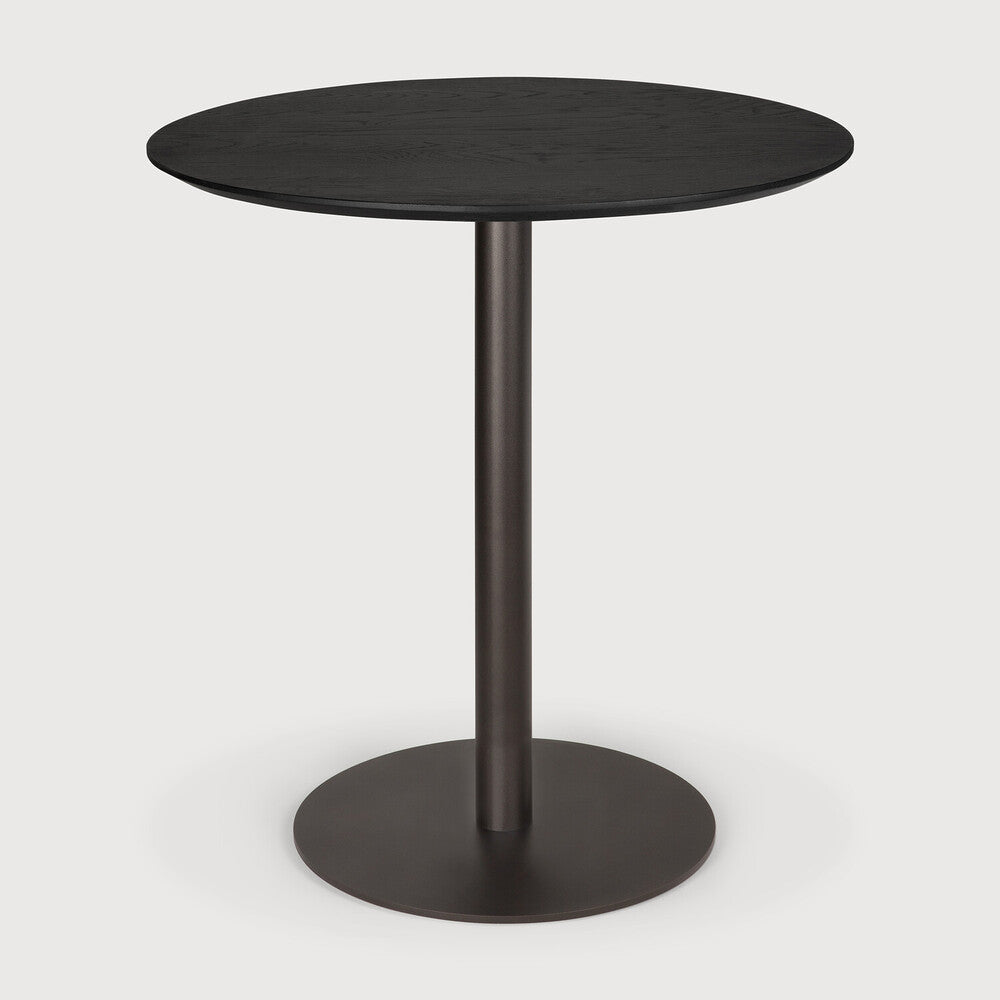 Featuring Blend Dark Bronze Metal Oak Black Dining Table by Ethnicraft at Amethyst Home. The Blend dining table is a dynamic solution that evolves to the needs of modern spaces. Its design features interchangeable table tops, offering flexibility to match any aesthetic, particularly in commercial settings. Compact and versatile, the Blend balances practicality and style for spaces tha. Amethyst Home provides interior design, new construction, custom furniture, and area rugs in the Omaha metro area