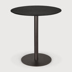 Featuring Blend Dark Bronze Metal Oak Black Dining Table by Ethnicraft at Amethyst Home. The Blend dining table is a dynamic solution that evolves to the needs of modern spaces. Its design features interchangeable table tops, offering flexibility to match any aesthetic, particularly in commercial settings. Compact and versatile, the Blend balances practicality and style for spaces tha. Amethyst Home provides interior design, new construction, custom furniture, and area rugs in the Omaha metro area