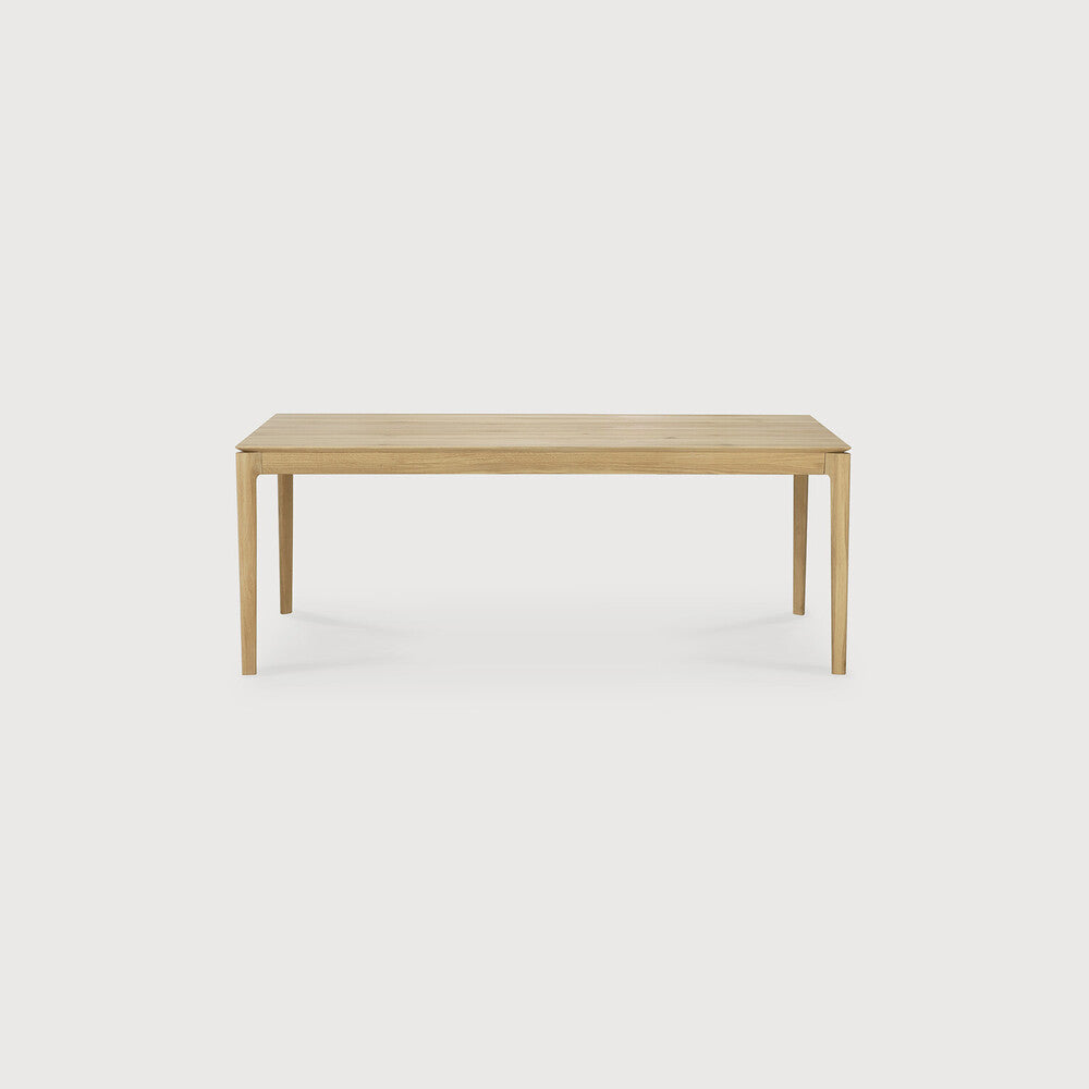Featuring Bok Oak Rectangular Extendable Dining Table by Ethnicraft at Amethyst Home. Reminiscent of a goat's curved horns, the Bok collection combines sculptural elegance and contemporary crafting into a graceful and airy form. The signature Bok table made extendable to bring even more people together. Its airy shape yet rock-solid construction makes this solid oak extendable dinin. Amethyst Home provides interior design, new construction, custom furniture, and area rugs in the Houston metro area