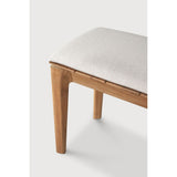 Featuring Bok Off White Teak Outdoor Bench by Ethnicraft at Amethyst Home. Reminiscent of a goat's curved horns, the Bok collection combines sculptural elegance and contemporary crafting into a graceful and airy form. Taking the quality design of the Bok collection outdoors, the Bok outdoor bench pairs perfectly with the Bok dining table, but also as a standalone outdoor seatin. Amethyst Home provides interior design, new construction, custom furniture, and area rugs in the Laguna Beach metro area