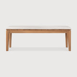Featuring Bok Off White Teak Outdoor Bench by Ethnicraft at Amethyst Home. Reminiscent of a goat's curved horns, the Bok collection combines sculptural elegance and contemporary crafting into a graceful and airy form. Taking the quality design of the Bok collection outdoors, the Bok outdoor bench pairs perfectly with the Bok dining table, but also as a standalone outdoor seat. Amethyst Home provides interior design, new construction, custom furniture, and area rugs in the Salt Lake City metro area