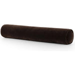 Featuring Bridger Monte Chocolate Bolster Pillow by Four Hands at Amethyst Home. A long, chocolate-colored bolster pillow elevates beds and sofas in an instant. Crafted from saturated wool velvet, for a sustainable alternative to mohair, with a hidden zipper for a smooth silhouette.Overall Dimensions: 48.00"w x 8.00"d x 8.00"hWeight : 5.51 lbsMaterials . Amethyst Home provides interior design, new home construction design consulting, vintage area rugs, and lighting in the Newport Beach metro area.