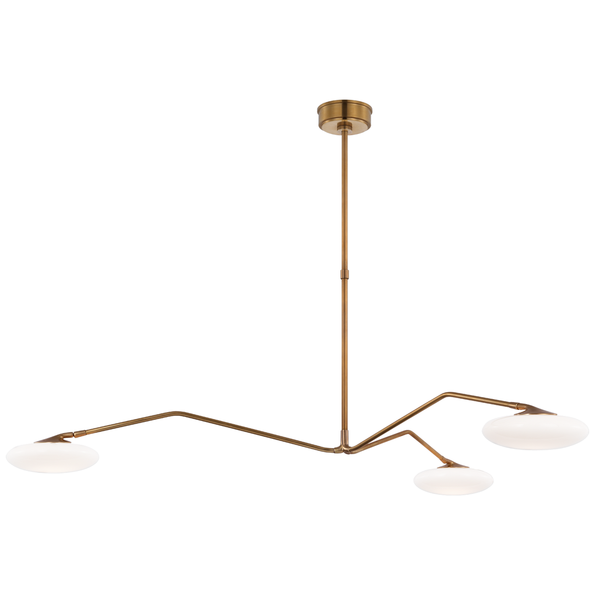 Brindille Extra Large Three Light Chandelier Soft Brass | ready to ship!