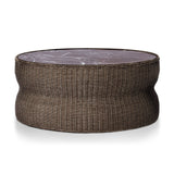 Brixby Outdoor Coffee Table - Merlot Marble | shipping 12/10/2026