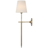 Featuring Bryant 27" Cordless Tail Sconce Hand-Rubbed Antique Brass by Visual Comfort at Amethyst Home. Bryant 27" Cordless Tail Sconce in Hand-Rubbed Antique Brass with Linen Shade
Overall Dimensions: 6.5" L x 6.5" W x 26.75" HWeight : 3 lbs.. Amethyst Home provides interior design, new construction, custom furniture, and area rugs in the Seattle metro area