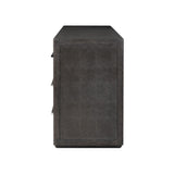 Bucco 6 Drawer Dresser - Black Faux Shagreen | shipping 12/15/2026