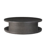 Bucco Round Coffee Table - Black Faux Shagreen | shipping 12/15/2026