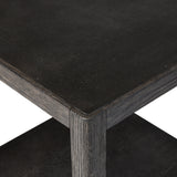 Bucco Square End Table - Black Faux Shagreen | shipping 12/15/2026