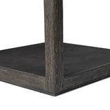 Bucco Square End Table - Black Faux Shagreen | shipping 12/15/2026
