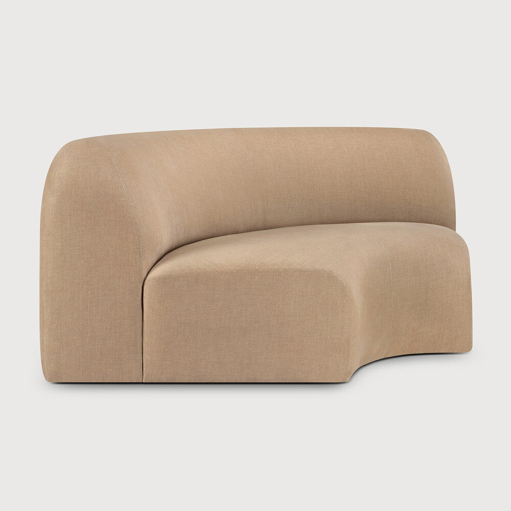 Featuring Bulky Light Sepia Modular Sofa by Ethnicraft at Amethyst Home. The Bulky celebrates simplicity and versatility in one cohesive form. Its mono-volume design, softened by rounded corners and accentuated with subtle stitching details, lends understated elegance to any space. The clean silhouette pairs with luxurious upholstery and thoughtful contours to provide lasting com. Amethyst Home provides interior design, new construction, custom furniture, and area rugs in the Des Moines metro area