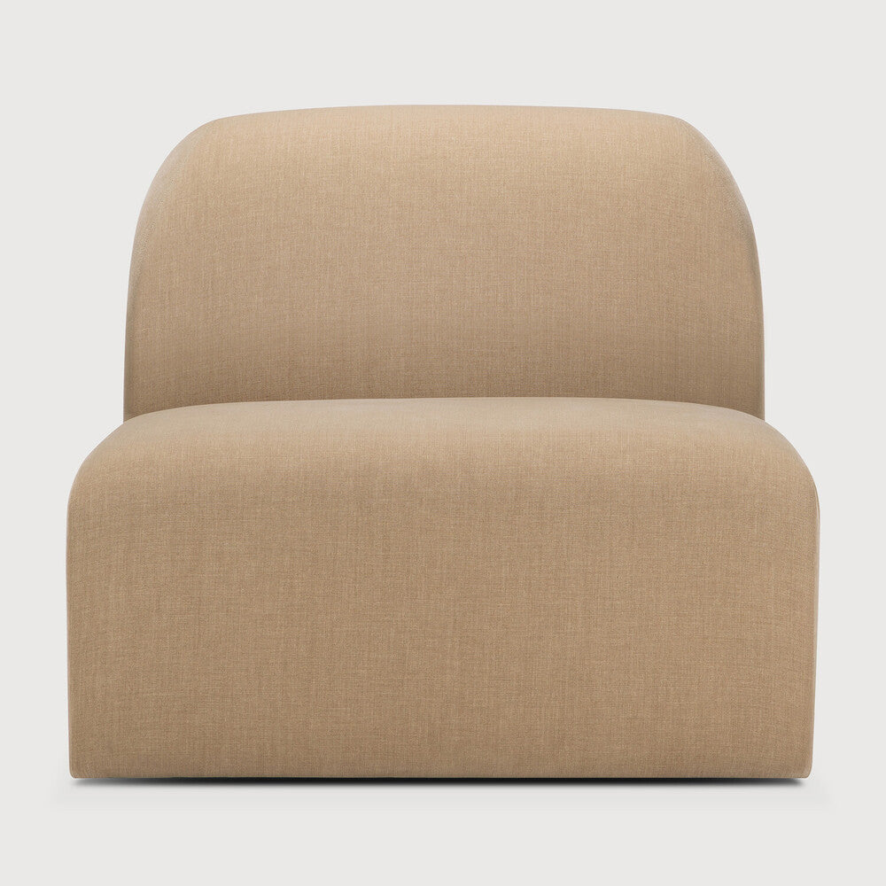 Featuring Bulky Light Sepia Modular Sofa by Ethnicraft at Amethyst Home. The Bulky celebrates simplicity and versatility in one cohesive form. Its mono-volume design, softened by rounded corners and accentuated with subtle stitching details, lends understated elegance to any space. The clean silhouette pairs with luxurious upholstery and thoughtful contours to provide lasting c. Amethyst Home provides interior design, new construction, custom furniture, and area rugs in the Laguna Beach metro area