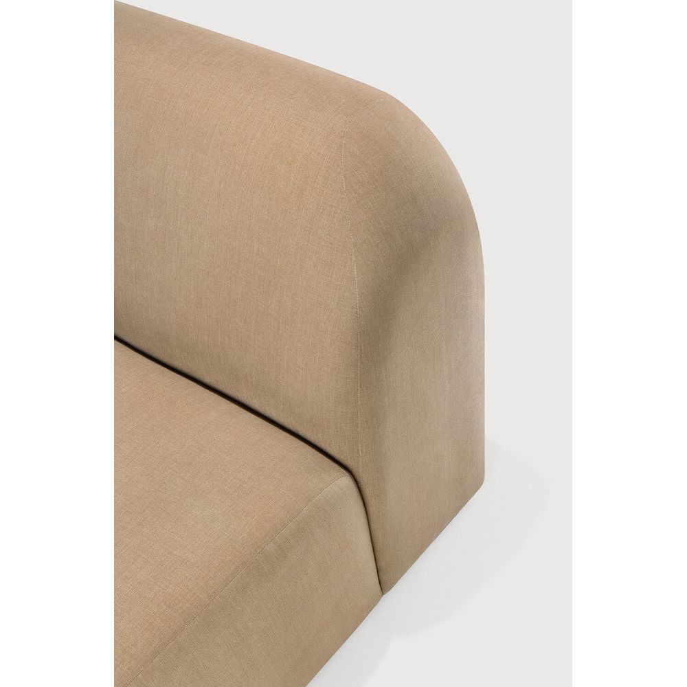 Featuring Bulky Light Sepia Modular Sofa by Ethnicraft at Amethyst Home. The Bulky celebrates simplicity and versatility in one cohesive form. Its mono-volume design, softened by rounded corners and accentuated with subtle stitching details, lends understated elegance to any space. The clean silhouette pairs with luxurious upholstery and thoughtful contours to provide lasting comf. Amethyst Home provides interior design, new construction, custom furniture, and area rugs in the San Diego metro area