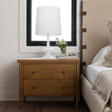 Roark Amber Oak Nightstand | ready to ship!  (Lifestyle View)