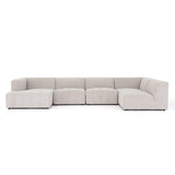 Langham Channeled 5-Piece Sectional - Napa Sandstone