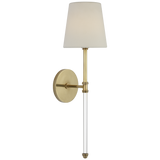 Featuring Camille 20" Cordless Sconce Hand-Rubbed Antique Brass by Visual Comfort at Amethyst Home. Camille 20" Cordless Sconce in Hand-Rubbed Antique Brass with Linen Shade
Overall Dimensions: 5.5" L x 5.5" W x 19.5" HWeight : 2 lbs.. Amethyst Home provides interior design, new construction, custom furniture, and area rugs in the Los Angeles metro area