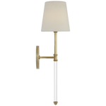 Featuring Camille 20" Cordless Sconce Hand-Rubbed Antique Brass by Visual Comfort at Amethyst Home. Camille 20" Cordless Sconce in Hand-Rubbed Antique Brass with Linen Shade
Overall Dimensions: 5.5" L x 5.5" W x 19.5" HWeight : 2 lbs.. Amethyst Home provides interior design, new construction, custom furniture, and area rugs in the Newport Beach metro area