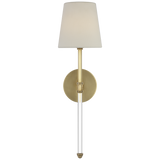 Featuring Camille 20" Cordless Sconce Hand-Rubbed Antique Brass by Visual Comfort at Amethyst Home. Camille 20" Cordless Sconce in Hand-Rubbed Antique Brass with Linen Shade
Overall Dimensions: 5.5" L x 5.5" W x 19.5" HWeight : 2 lbs.. Amethyst Home provides interior design, new construction, custom furniture, and area rugs in the Washington metro area