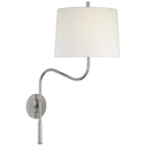 Featuring Canto Medium Swinging Wall Light Polished Nickel by Visual Comfort at Amethyst Home. Introducing the Canto Medium Swinging Wall Light in Polished Nickel. Elevate your space with this sophisticated wall light, designed with a premium finish and timeless style. Enjoy the convenience of the swinging arm feature, perfect for adding focused light to any area. Illuminate your hom. Amethyst Home provides interior design, new construction, custom furniture, and area rugs in the Boston metro area