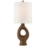 Featuring Capra Medium Table Lamp Chalk Burnt Gold by Visual Comfort at Amethyst Home. The stylish Capra by AERIN adds a sculptural element to any room. A textured finish and a narrow linen shade complete the curved openwork base. Alone or paired, the unique piece provides contemporary character.
Overall Dimensions: 12" L x 12" W x 29" HWeight: 9 lbs.. Amethyst Home provides interior design, new construction, custom furniture, and area rugs in the Portland metro area